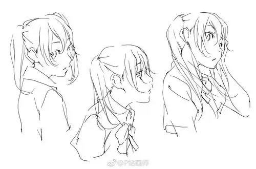 人物侧脸的绘法.p站画师toshi,pid=637016 (转)via @p站画师