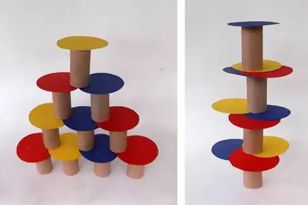 幼儿园废物利用卫生纸筒自制积木玩具(步骤图解)