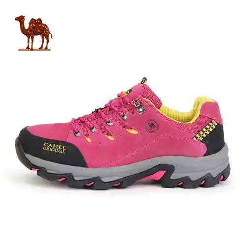 【骆驼牌女运动鞋冬】骆驼户外 女款透气耐磨系带低帮徒步登山鞋 w