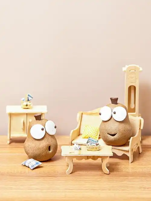 永不分梨桌面小摆件结婚装饰品创意可爱情侣礼物一对纪念永不分离