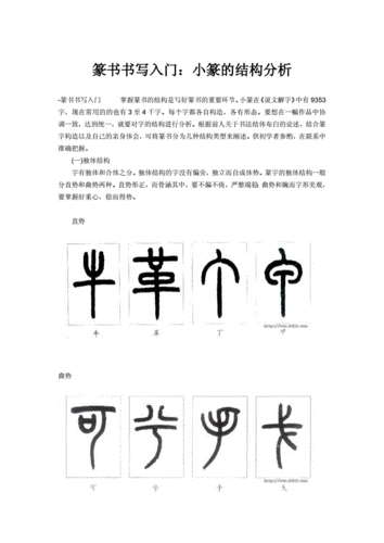 篆书书写入门:小篆的结构分析.doc