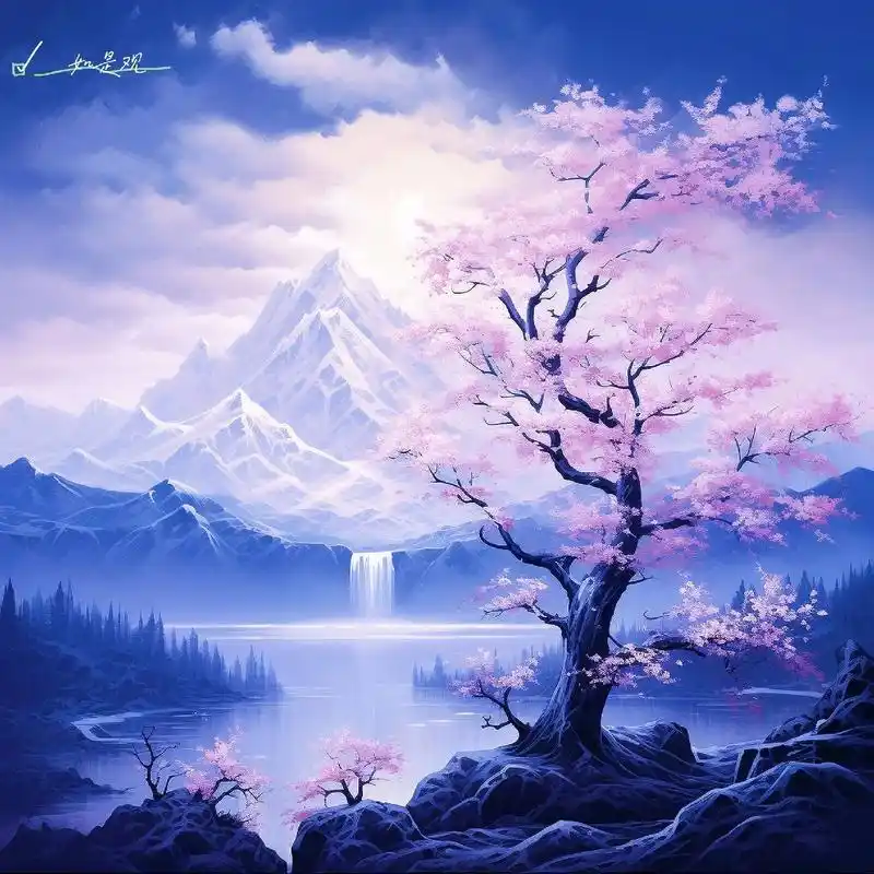 国风古韵 #感受国画的意境之美 #山水风景画 #东方美学  - 抖音