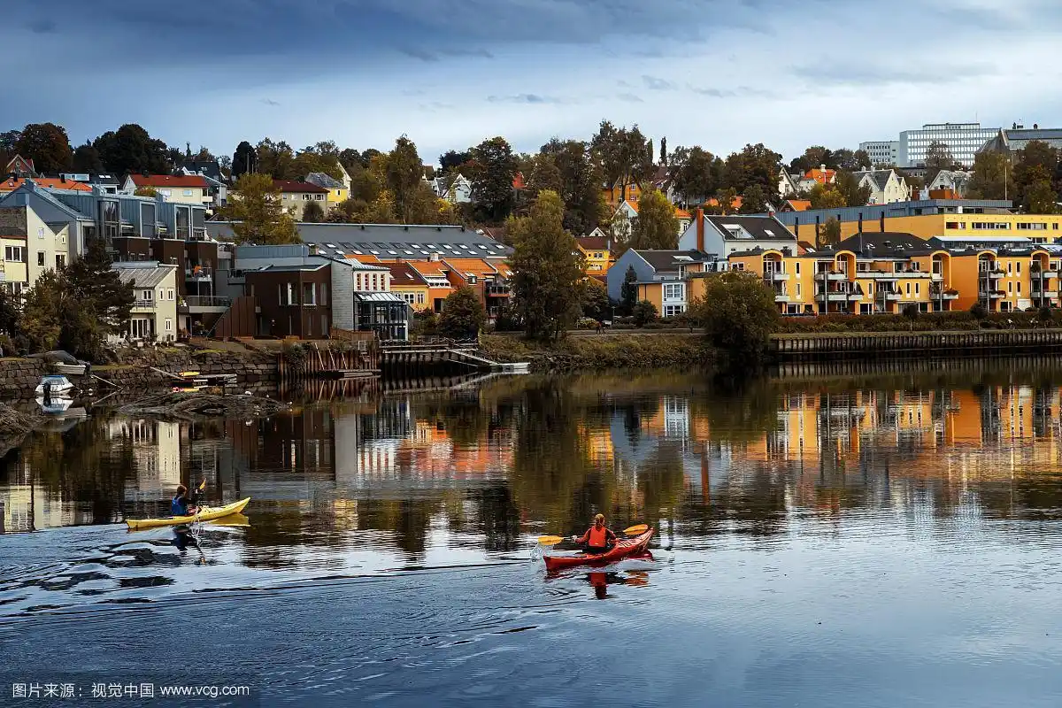 挪威特隆赫姆城市风光