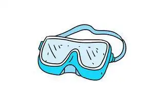 泳镜简笔画彩色