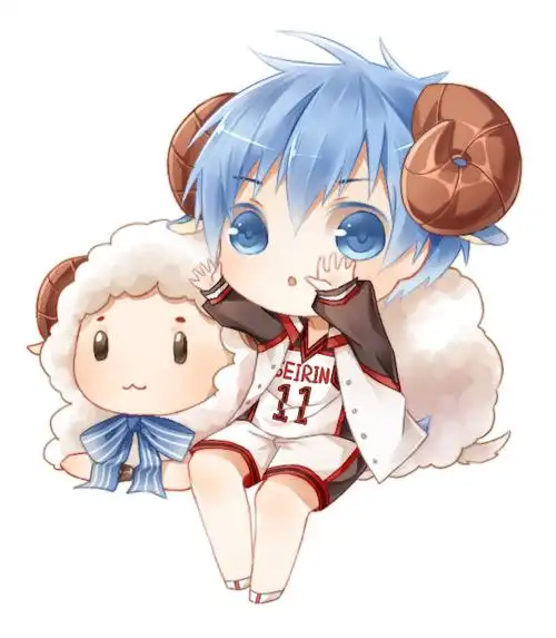 [侵删致歉](套图)p站 插画 二次元 黑子的篮球 q版 黑子哲也 绵羊 萌