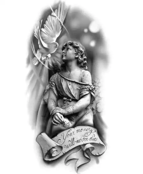 丽水探店  #纹身手稿  #我的纹身分享  #欧美写实纹身   圣母稿子一