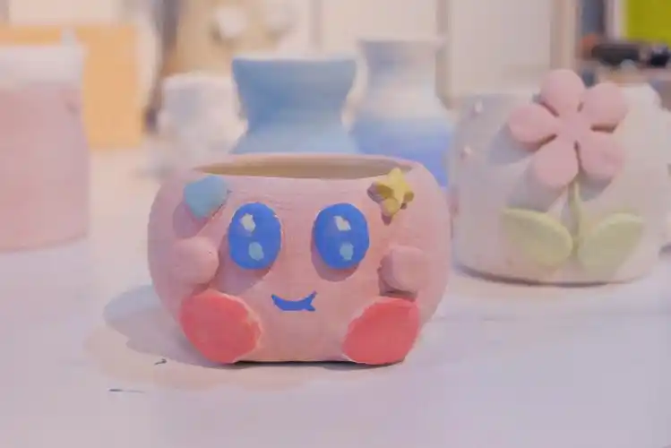 陶艺diy彩绘客人作品