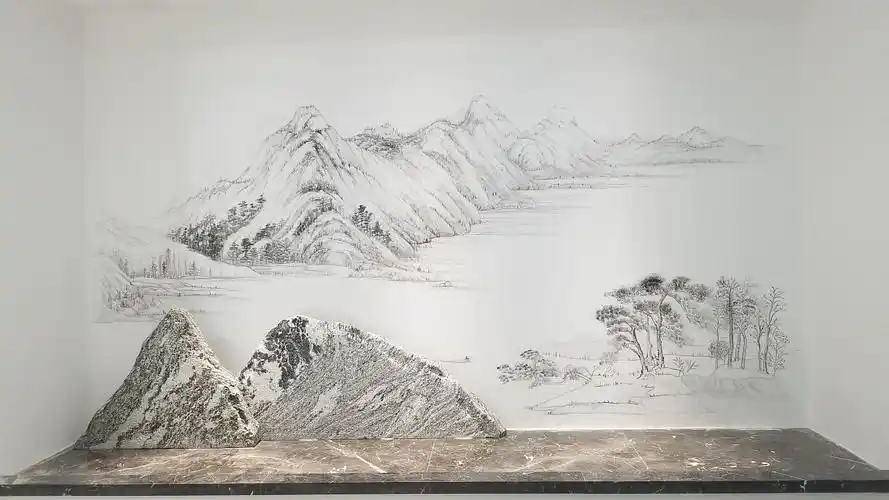 水墨山水墙绘