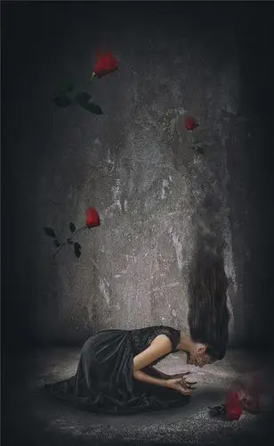 超现实哥特风数码合成艺术摄影:阴暗的内心