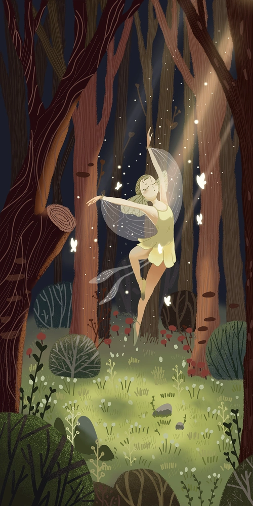 森系插画|插画|创作习作|倩与千寻_q - 临摹作品 - 站酷 (zcool)