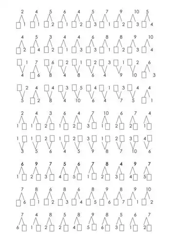 10以内数的分与合练习题