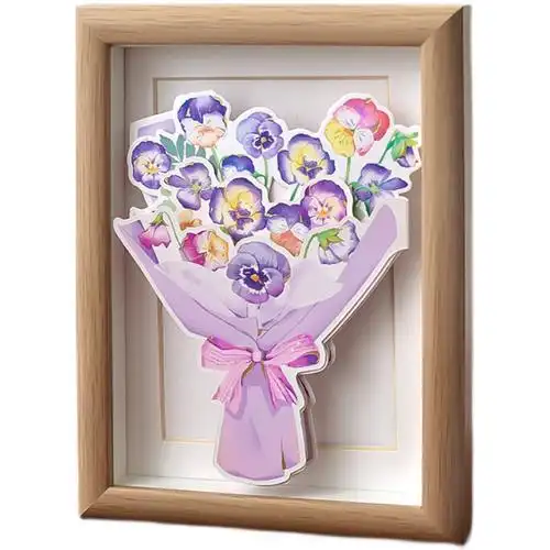 创意折叠花束贺卡教师节小清新鲜花祝福感谢生日卡贺卡