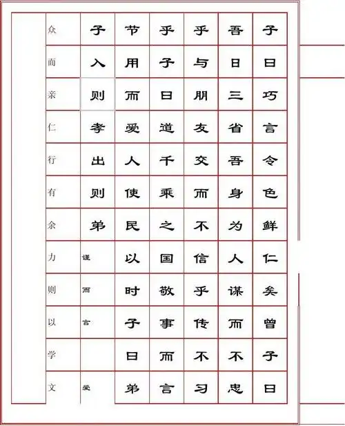 江苏省书法等级考试用纸(隶书楷书自选)答案