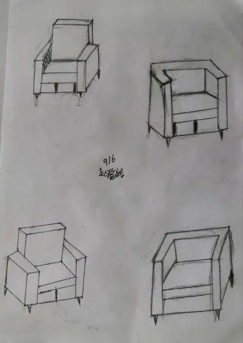 六面体透视——915,916沙发