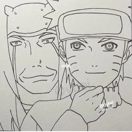 火影忍者线稿步骤图