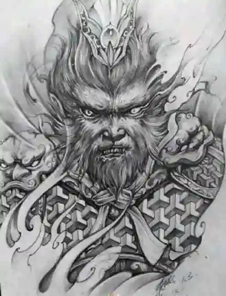 九素刺青纹身手稿第6期:齐天大圣孙悟空手稿