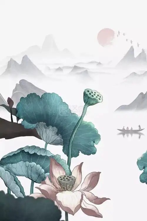 水墨淡雅中国风海报背景