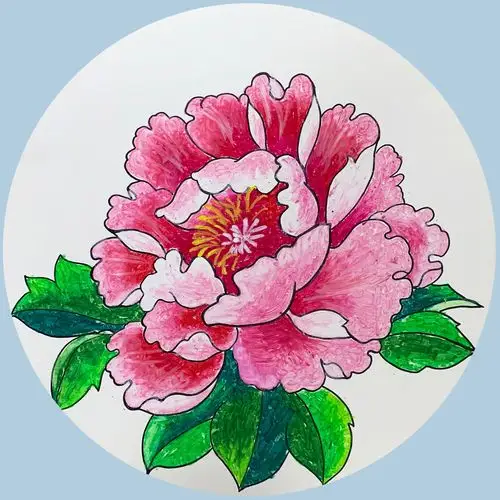 b绘画～第15课:色彩牡丹