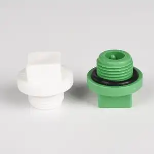 ppr塑料堵头堵塞闷盖圆形塞头盖下自来水管接头4分6分1寸管帽六角