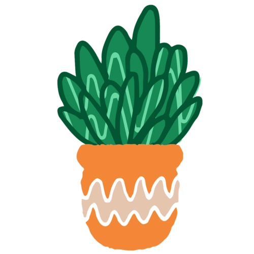 卡通植物盆栽矢量素材