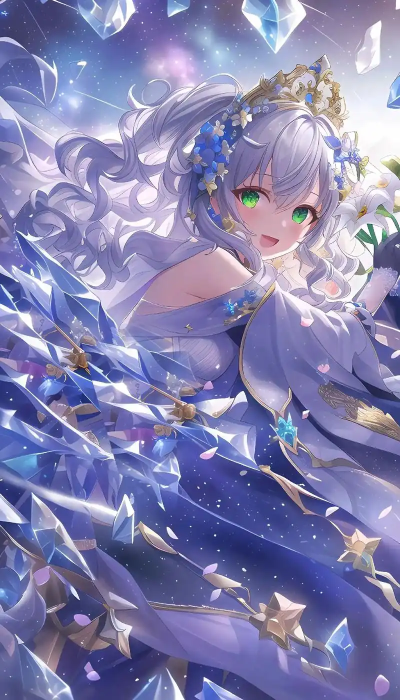 分享今日美图.花海里的女孩#二次元 #高清壁纸 #动漫女神  - 抖音