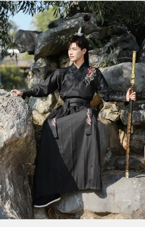 汉服男中国风古风武侠剑客男士大码公子学生班服套装秋冬古装衣服