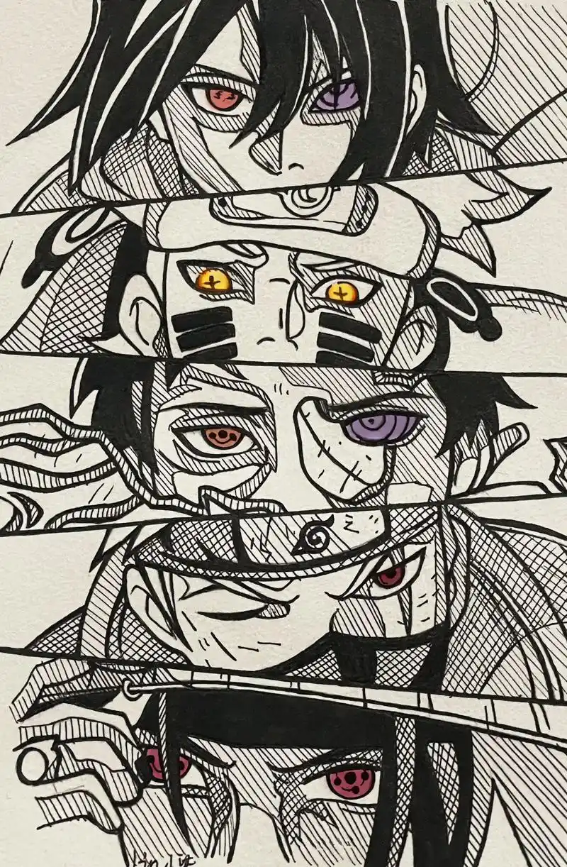 火影忍者绘画过程#火影忍者 #绘画过程 #临摹 @抖音热点 - 抖音