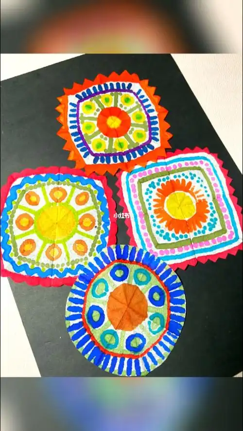 适合幼儿园小朋友的纸巾晕染画