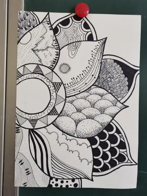 盈盈老师线描画步骤图