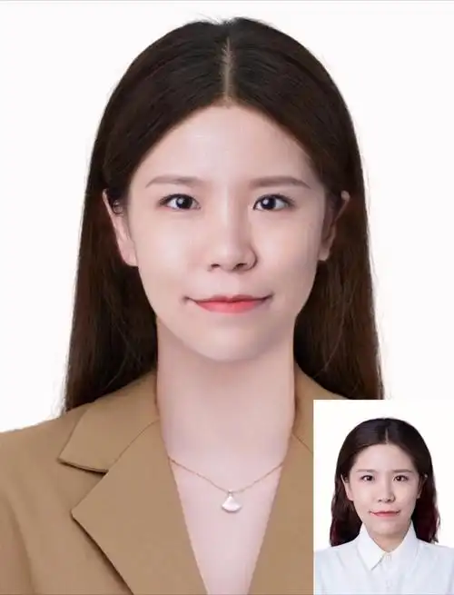 证件照p图证件照换脸韩国证件照模板