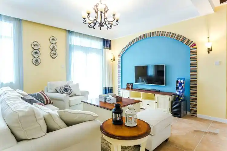 个性地中海茶几效果图,个性地中海茶几效果图案例_2022装修效果图