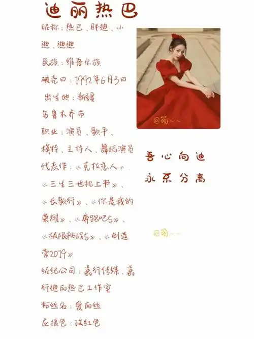 今日份手帐迪丽热巴追星手帐