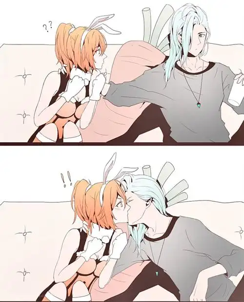 王者荣耀兰陵王花木兰在家独处因为一口饮料兰陵王夺走花木兰的初吻