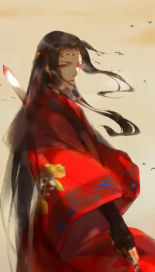 温文尔雅的,温暖如玉的卡通古风男子图