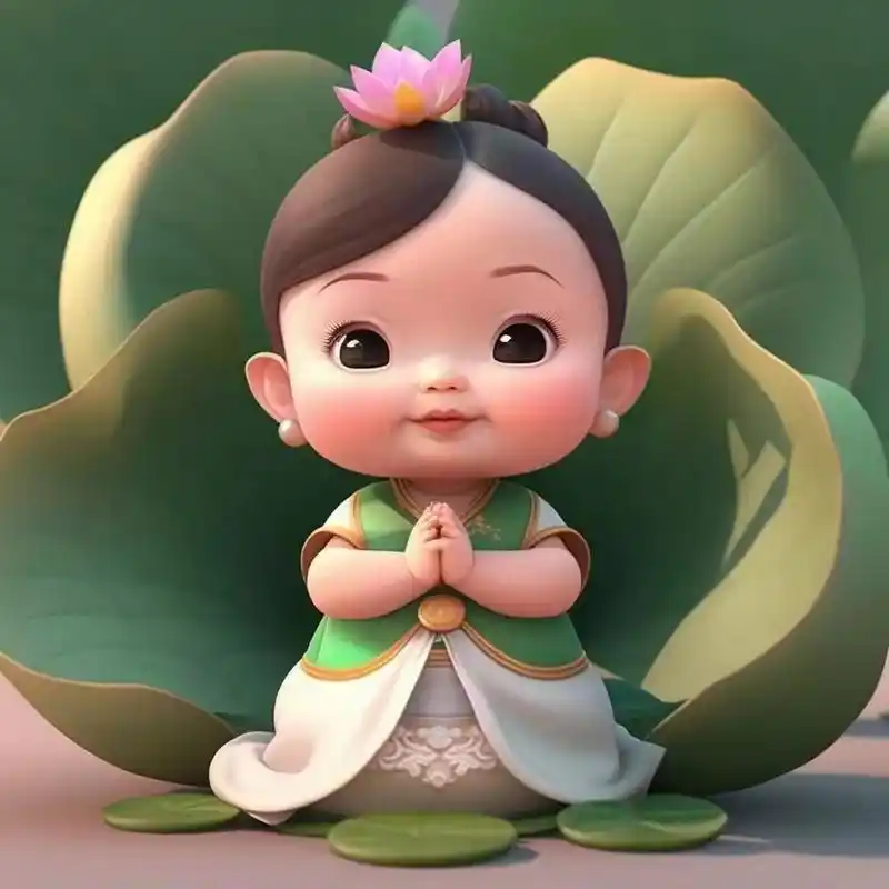 送您一组佛系荷花仙子头像,愿您吉祥[鲜花][鲜花]