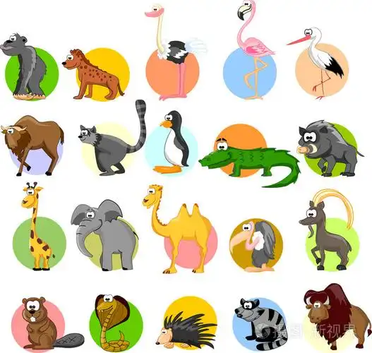 套可爱卡通动物