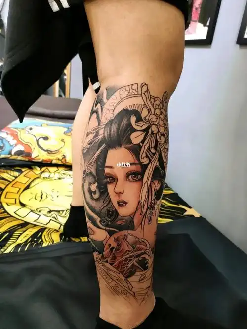 美女小腿艺伎纹身,未完待续
