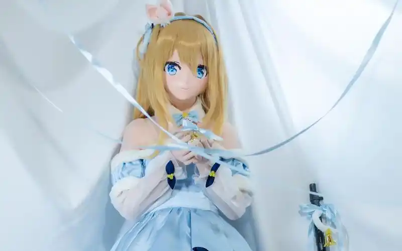 kigurumivlog少女前线穿着索米圣诞皮肤cos抽游戏装扮实录平安夜快乐