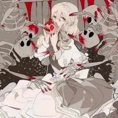 女生动漫二次元头像帅气酷酷的眼睛流血头像