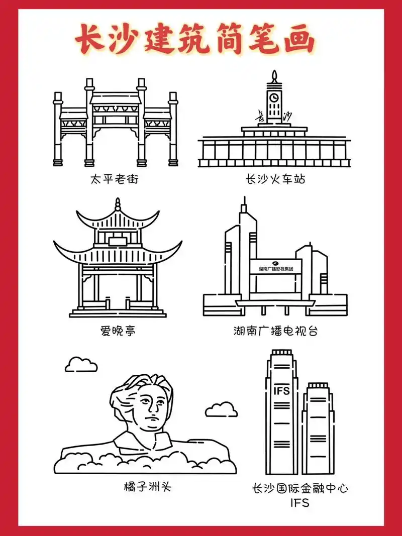 深圳建筑简笔画|西安建筑简笔画|成都建筑.简笔画|天津建筑简 - 抖音