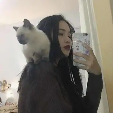 抱猫女头像高清好看可爱的女生抱猫头像高清图片