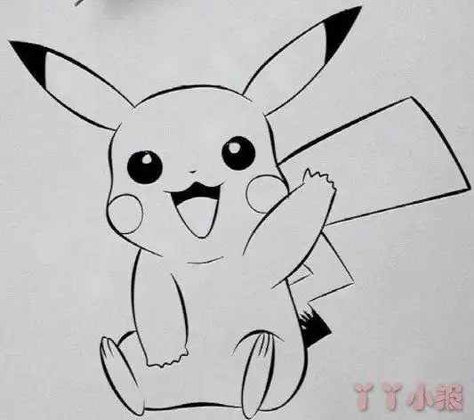 一步一步地皮卡丘卖萌简笔画