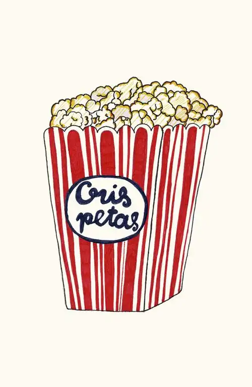 插画,爆米花,手绘,线条,简单﹣ 60620567 ﹣