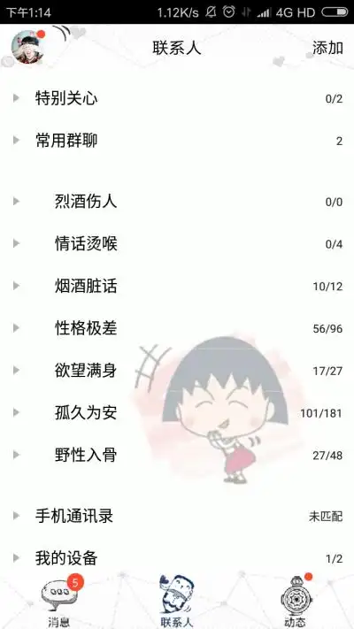 樱桃小丸子 个性分组 可爱粉色