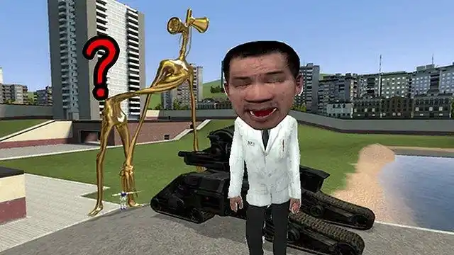 gmod黄金警笛头的老腰都累弯了,终结者太厉害了!