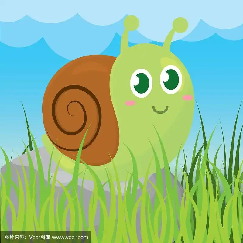 卡通可爱的蜗牛