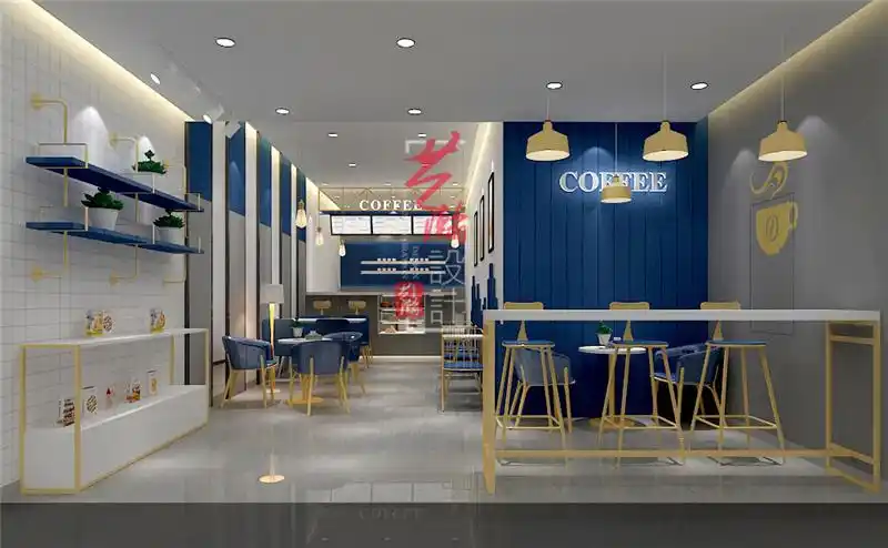 咖啡店铺设计店面效果图门头装修设计烘焙店奶茶店设计
