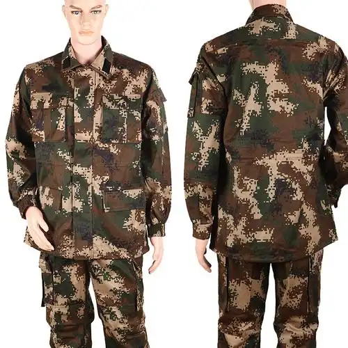 hoscene武警迷彩服军装套装16迷彩服冬套装07迷彩作训服男wj消防迷彩