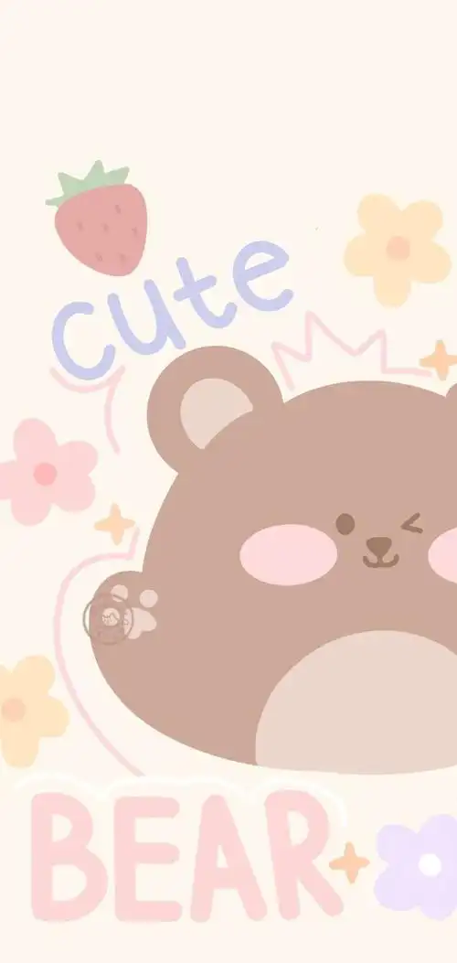 可爱小熊唯美壁纸_手机壁纸_动漫卡通手机壁纸_我要个性网