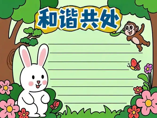 以和为贵 手抄报